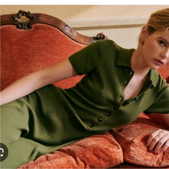 Sezane Olive Green Jumpsuit - Picture 3 of 12